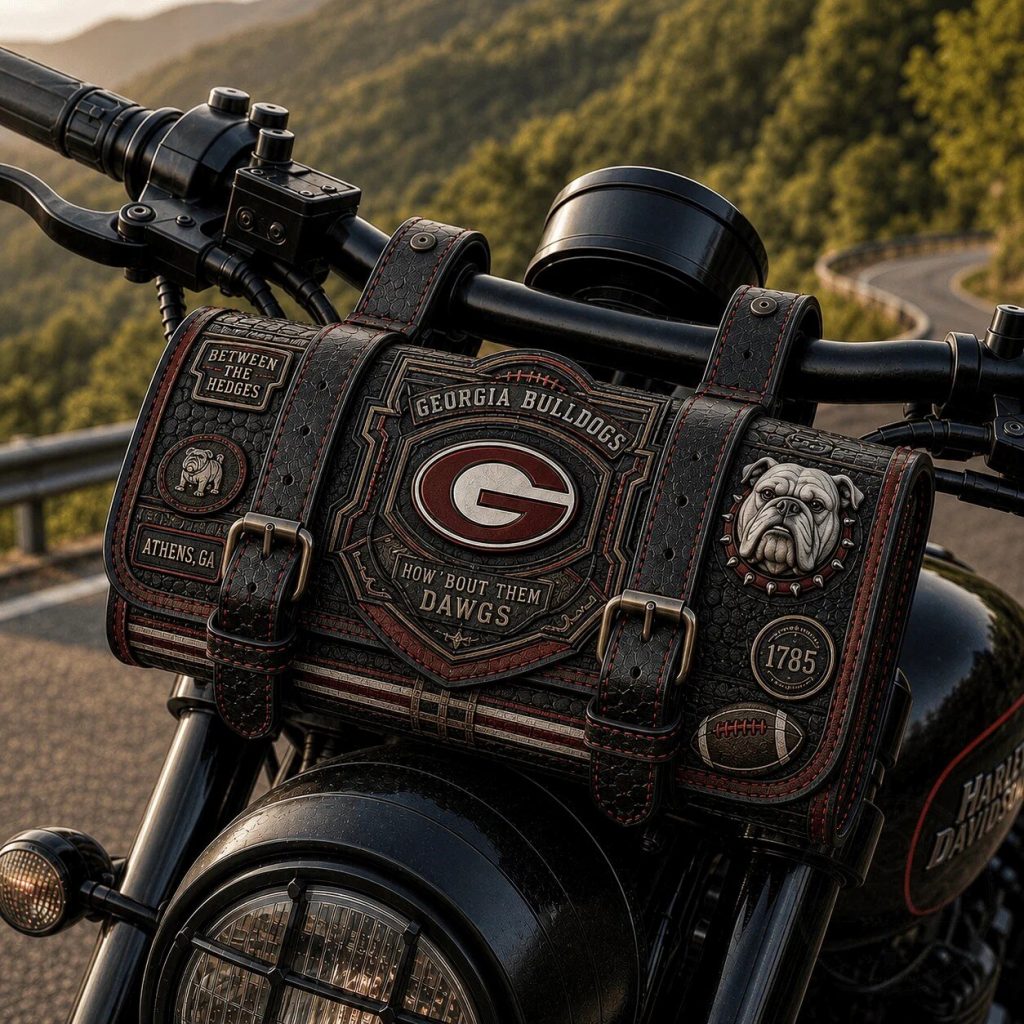 Georgia Bulldogs Vintage Motorcycle Handlebar Bag - How Bout Them Dawgs Georgia Bulldogs Vintage Motorcycle Handlebar Bag - How Bout Them Dawgs