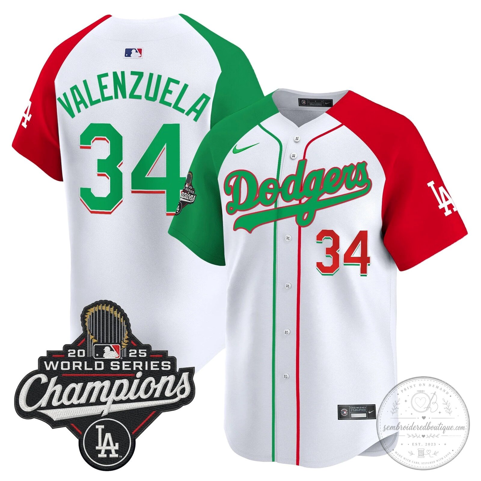 Fernando Valenzuela Los Angeles Dodgers Mexico 2025 World Series Champions Baseball Jersey 64 Fernando Valenzuela Los Angeles Dodgers Mexico 2025 World Series Champions Baseball Jersey
