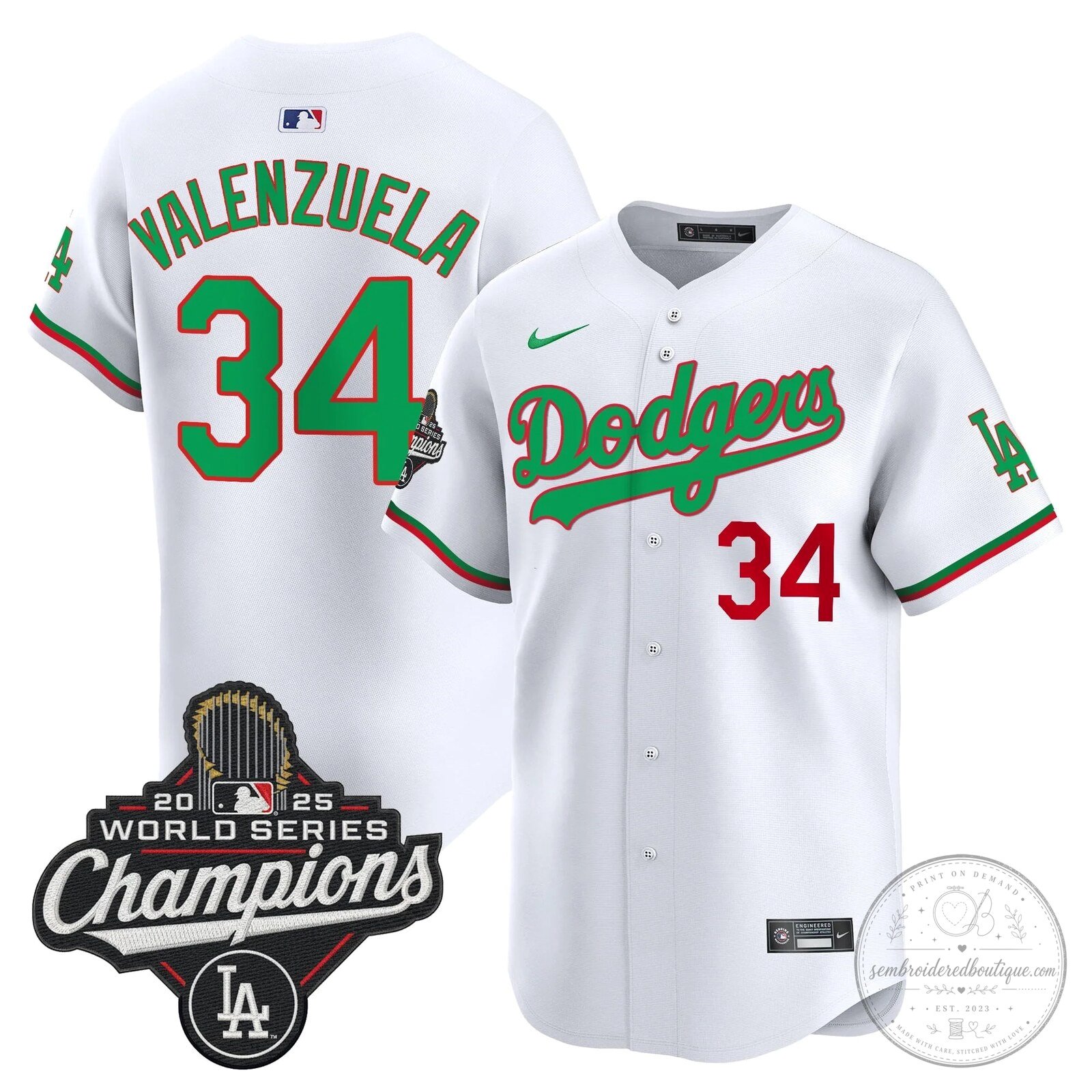 Fernando Valenzuela Los Angeles Dodgers Mexico 2025 World Series Champions Baseball Jersey 74 Fernando Valenzuela Los Angeles Dodgers Mexico 2025 World Series Champions Baseball Jersey