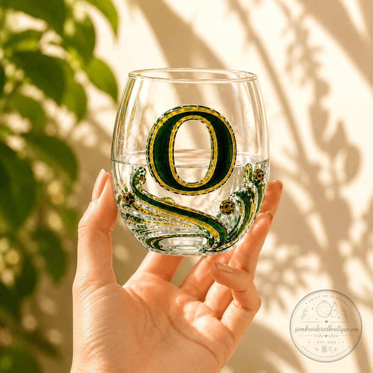 Oregon Ducks Football Team Stemless Wine Glasses Set 9 Oregon Ducks Football Team Stemless Wine Glasses Set