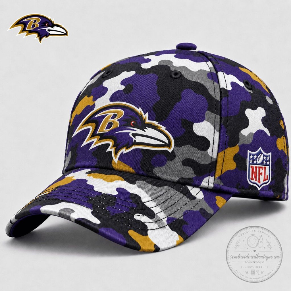 NFL Camouflage Hat for Game Day - Baltimore Ravens Cap NFL Camouflage Hat for Game Day - Baltimore Ravens Cap