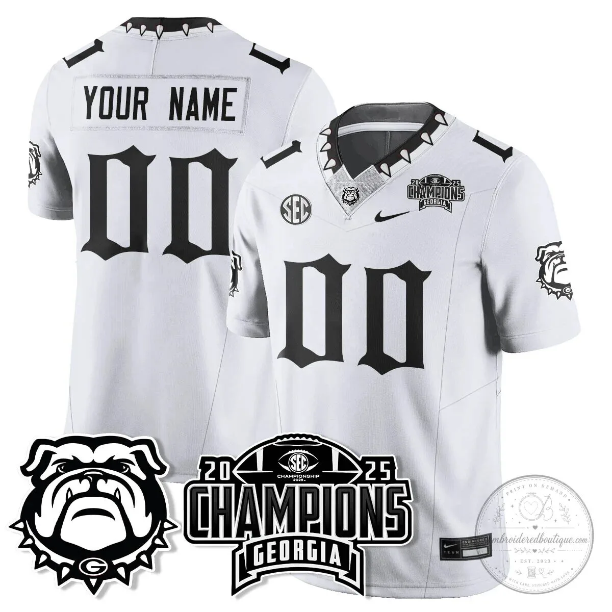Georgia Bulldogs SEC Football 2023 National Champions Vapor Limited Custom Jersey
