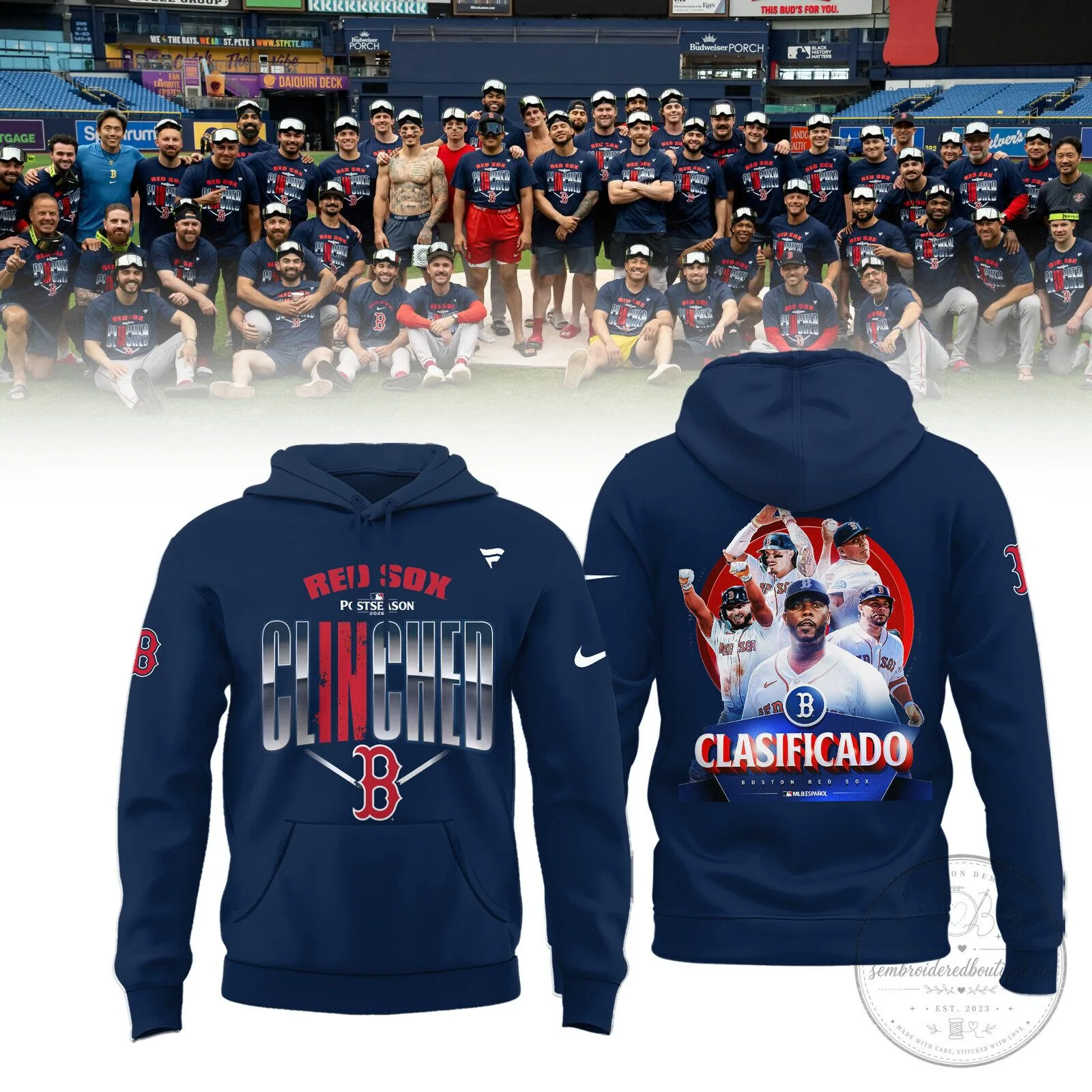 Boston Red Sox Postseason Clinched 2026 Baseball Fan Hoodie