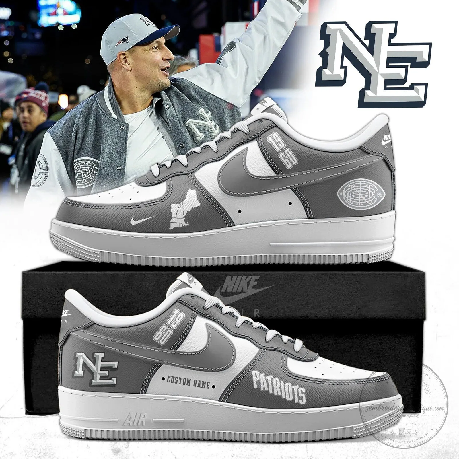 New England Patriots 2025 Rivalries Nor’Easter Storm Special AF1 Sneakers - BTF Trend