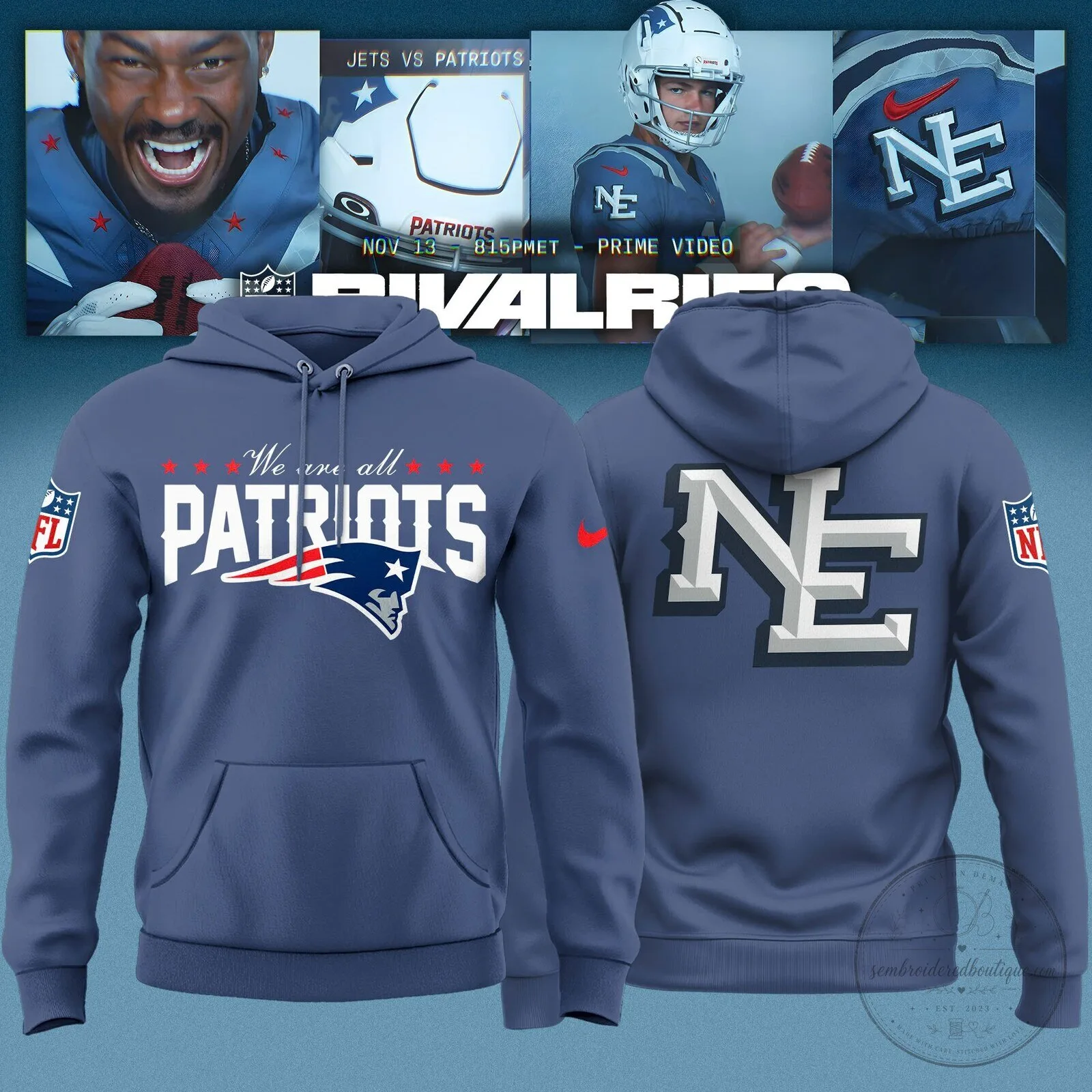 New England Patriots 2025 Rivalries Nor’Easter Storm Special Hoodie - BTF Trend