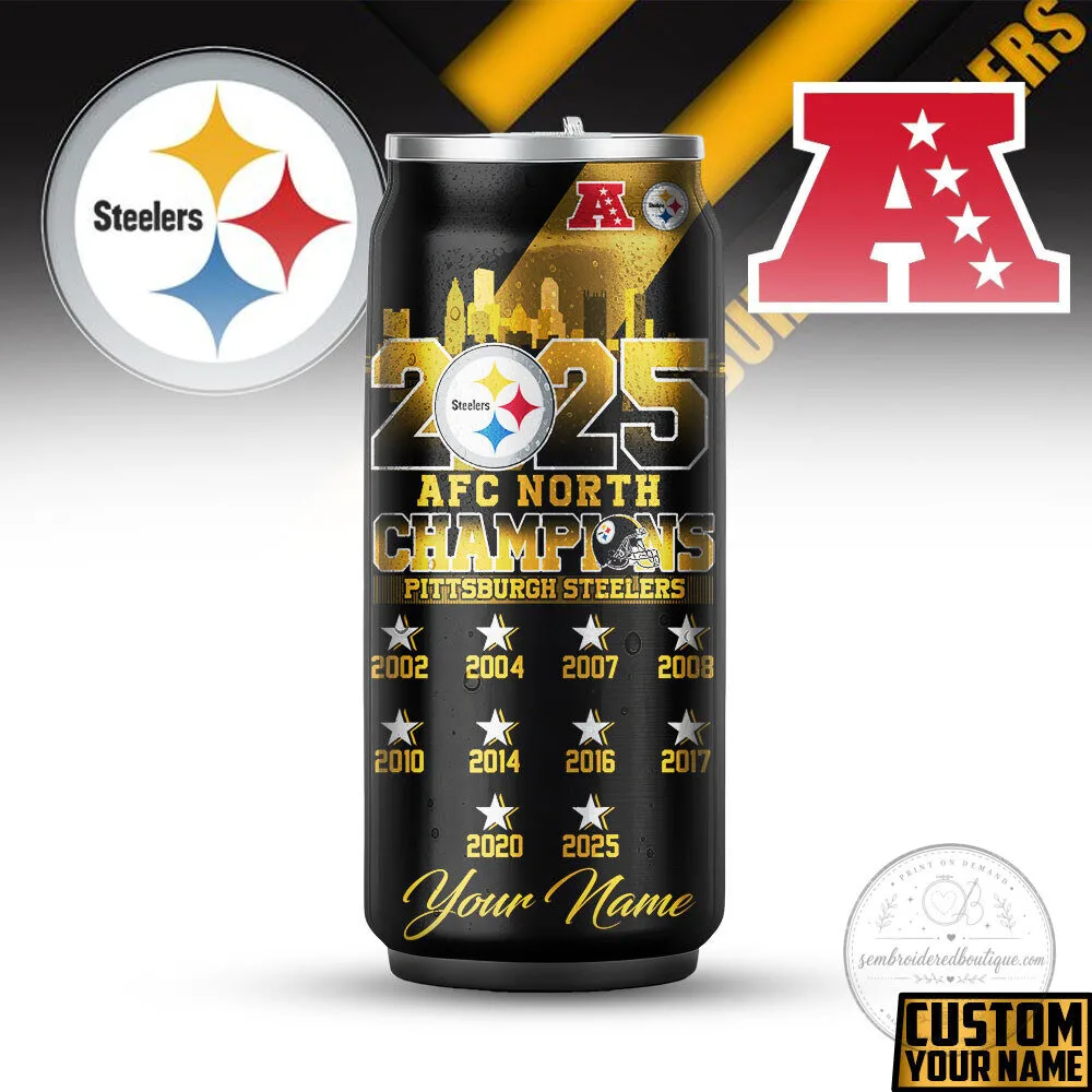 Pittsburgh Steelers AFC North Champions 2025 Super Bowl Can Tumbler