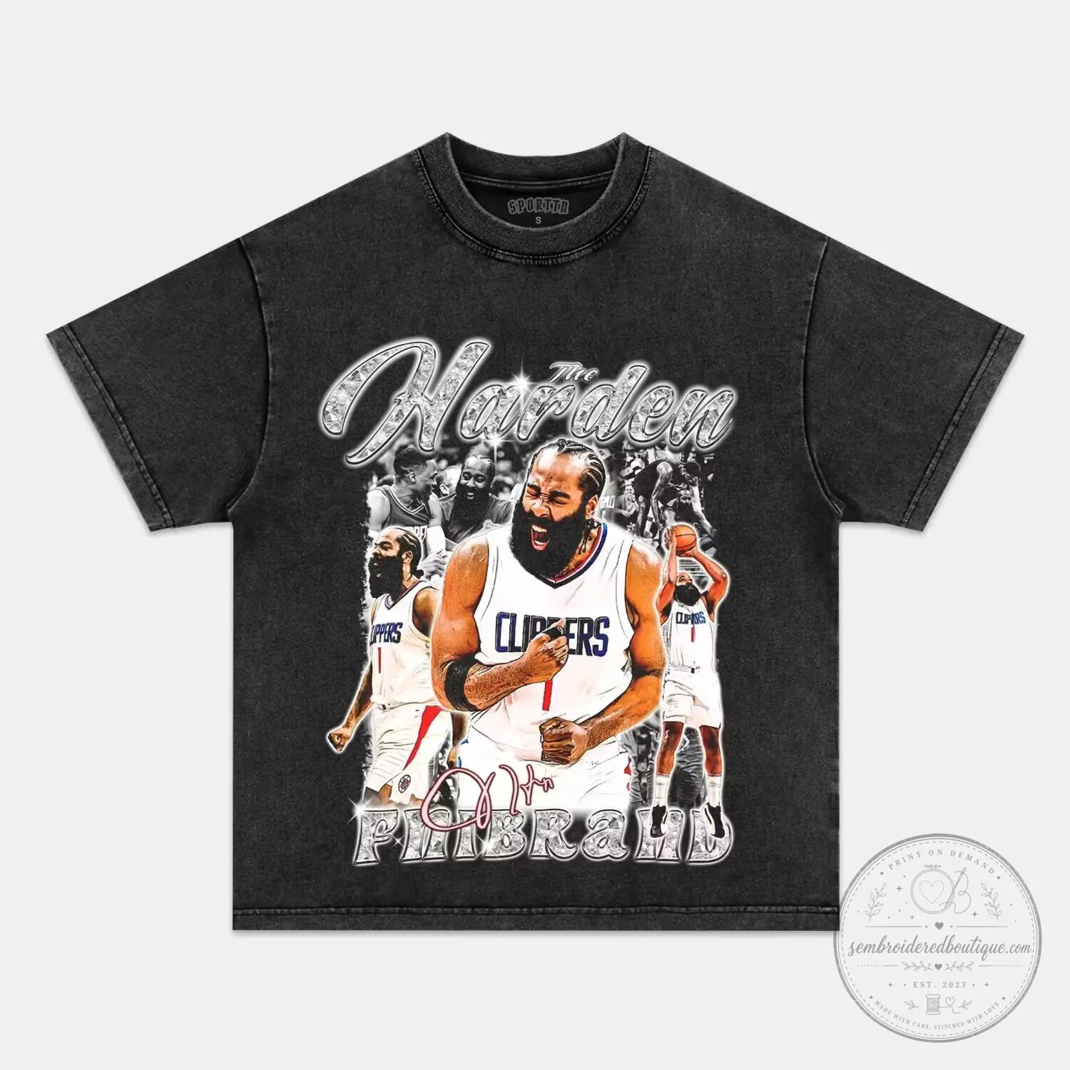 James Harden Vintage Basketball Player Graphic T-Shirt