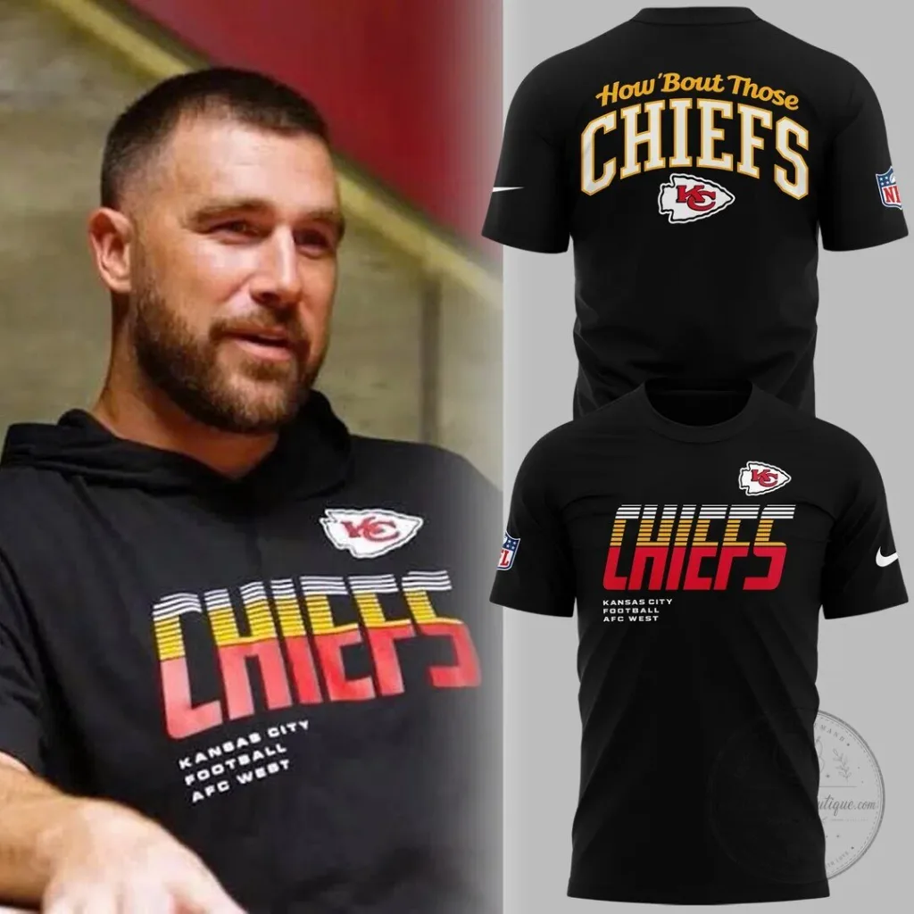 Kansas City Chiefs How 'Bout Those Chiefs Football Black T-Shirt 35 Kansas City Chiefs How 'Bout Those Chiefs Football Black T-Shirt