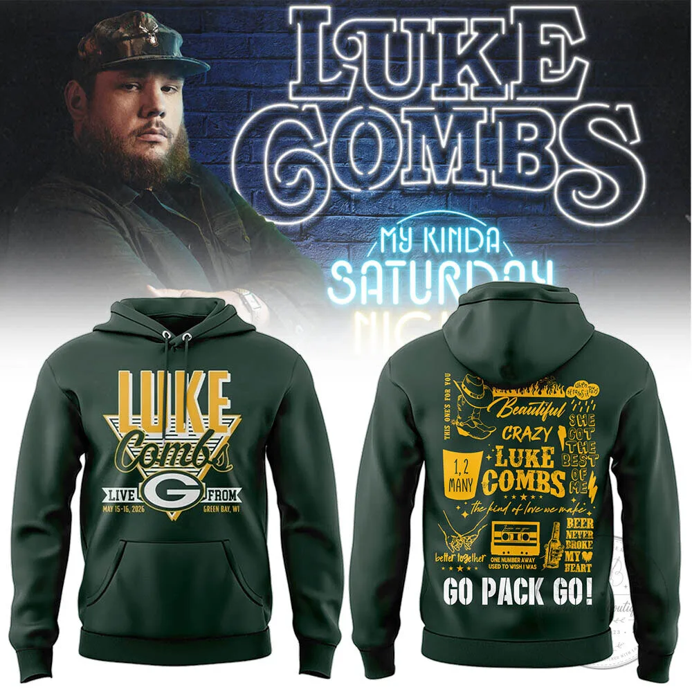 Lambeau Field Hoodie for Luke Combs My Kinda Saturday Night Tour