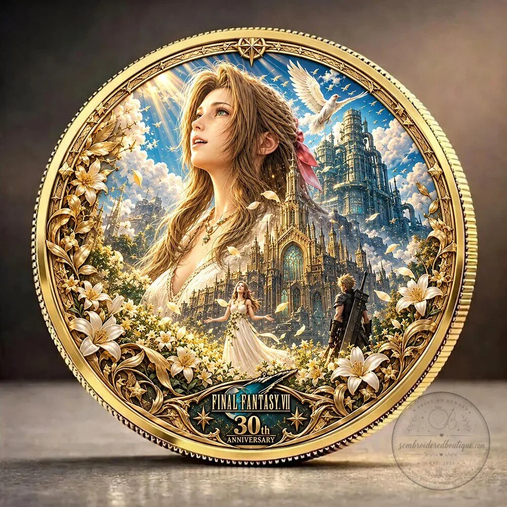 Final Fantasy VII 30th Anniversary Aerith Gainsborough Collectible Commemorative Coin