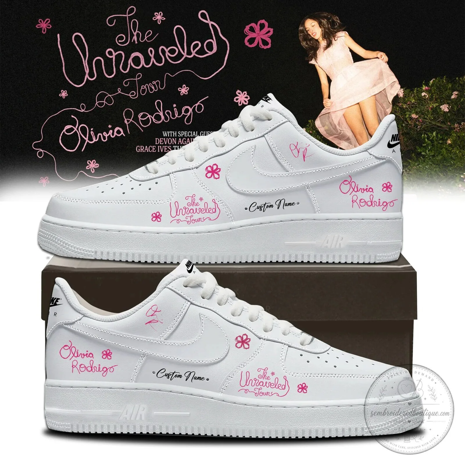 Olivia Rodrigo The Unraveled Tour Custom Shoes