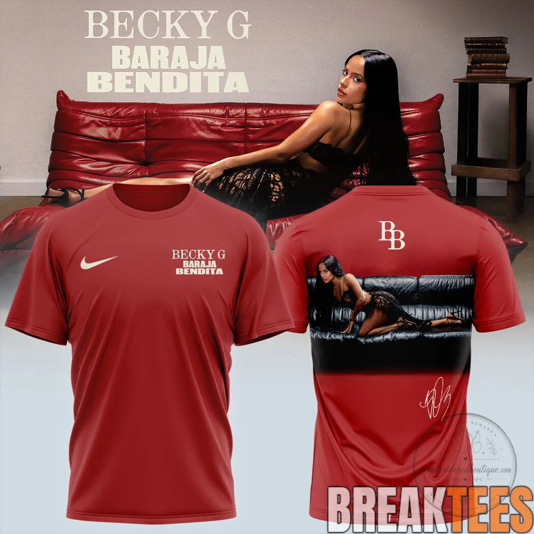 Becky G Baraja Bendita Album Art Red Graphic T-Shirt