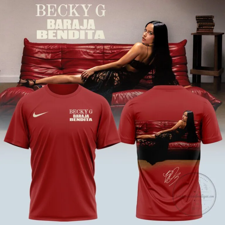 Becky G Baraja Bendita Album Art Red Graphic T-Shirt 14 Becky G Baraja Bendita Album Art Red Graphic T-Shirt