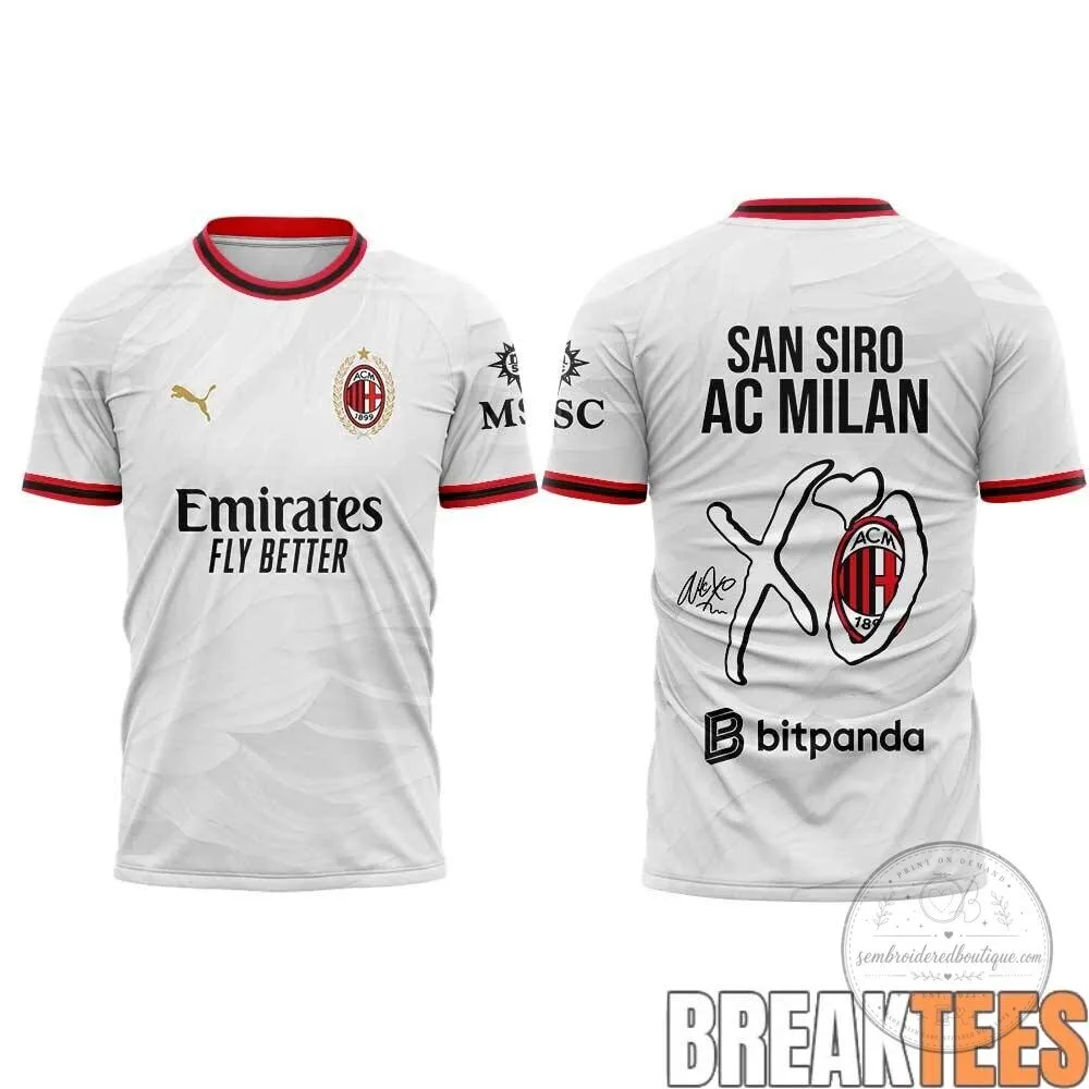 The Weeknd After Hours Til Dawn Tour AC Milan Football Club Soccer Jersey 13 The Weeknd After Hours Til Dawn Tour AC Milan Football Club Soccer Jersey