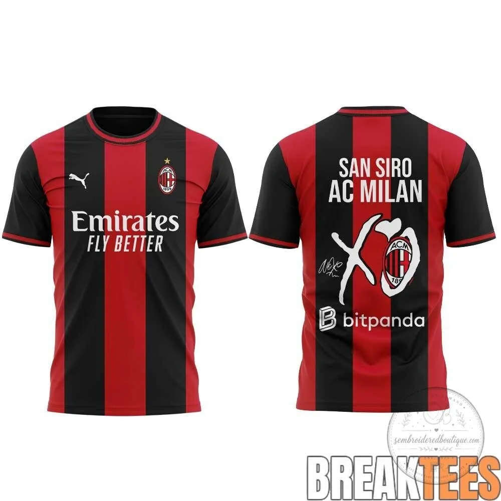 The Weeknd After Hours Til Dawn Tour AC Milan Football Club Soccer Jersey 18 The Weeknd After Hours Til Dawn Tour AC Milan Football Club Soccer Jersey