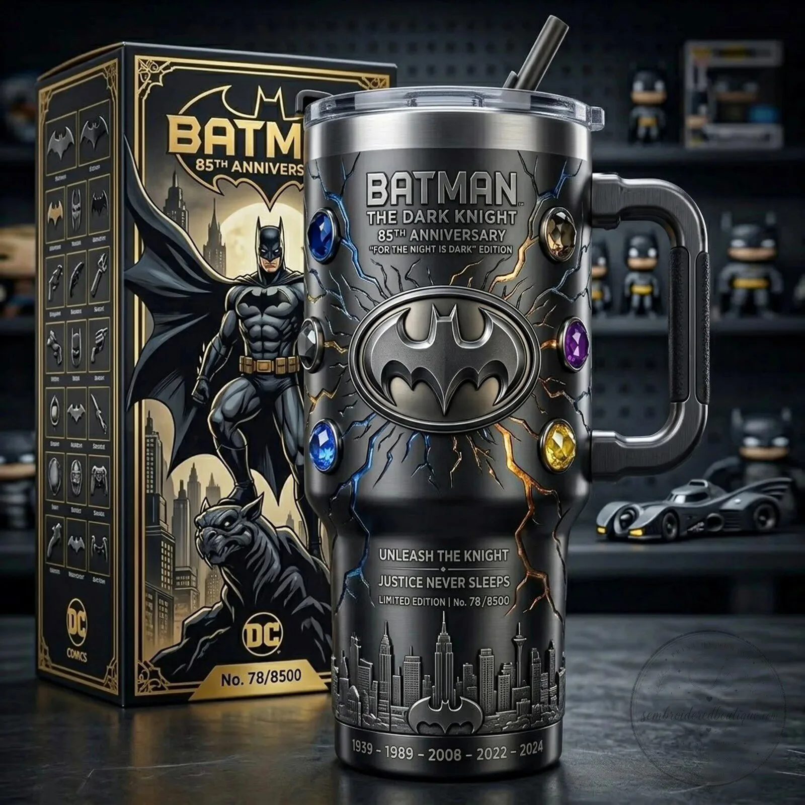 Batman The Dark Knight 85th Anniversary Stainless Steel Insulated Tumbler