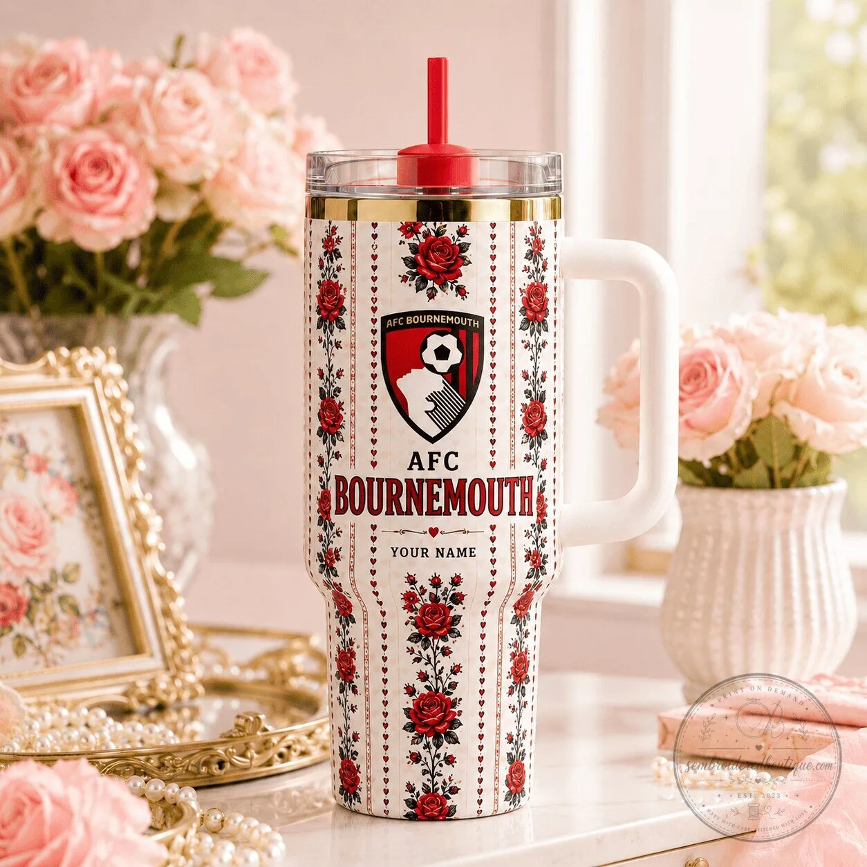 Batman I Am The Night I Am Vengeance Gotham City Red Gemstone Ring 3 AFC Bournemouth English Premier League Football Club Floral Pattern Tumbler