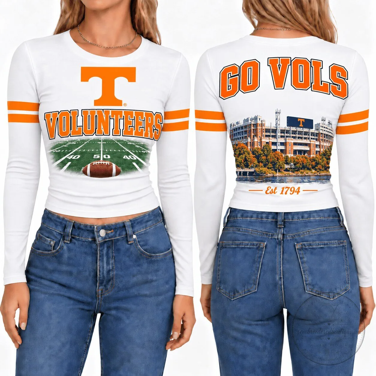 Tennessee Volunteers Football Field Neyland Stadium Long Sleeve Shirt 1 Tennessee Volunteers Football Field Neyland Stadium Long Sleeve Shirt