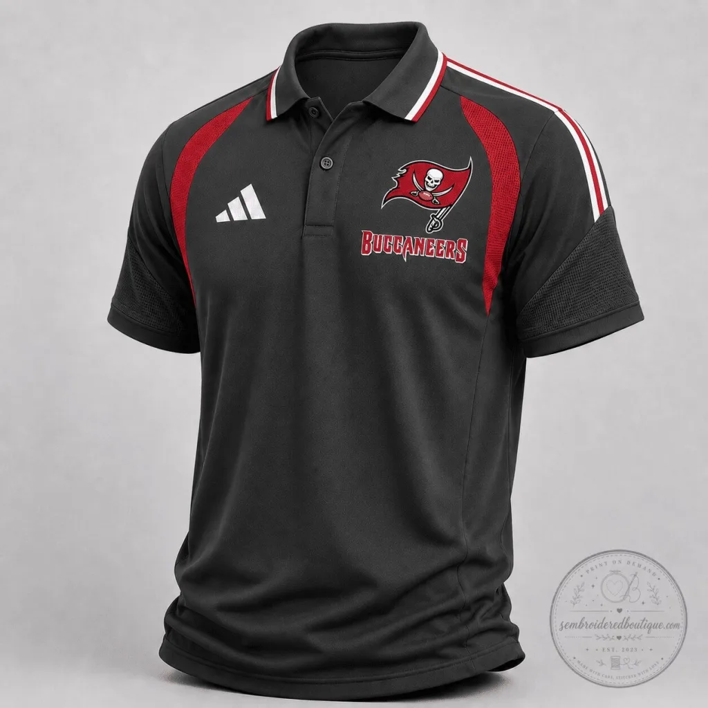Tampa Bay Buccaneers NFL Football Team Logo Performance Polo Shirt Tampa Bay Buccaneers NFL Football Team Logo Performance Polo Shirt
