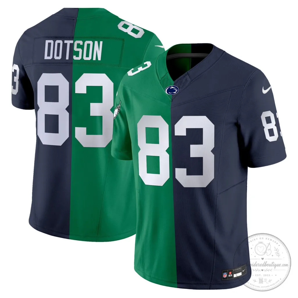 Philadelphia Football Jahan Dotson Split Eagles and Penn State Nittany Lions Jersey 16 Philadelphia Football Jahan Dotson Split Eagles and Penn State Nittany Lions Jersey