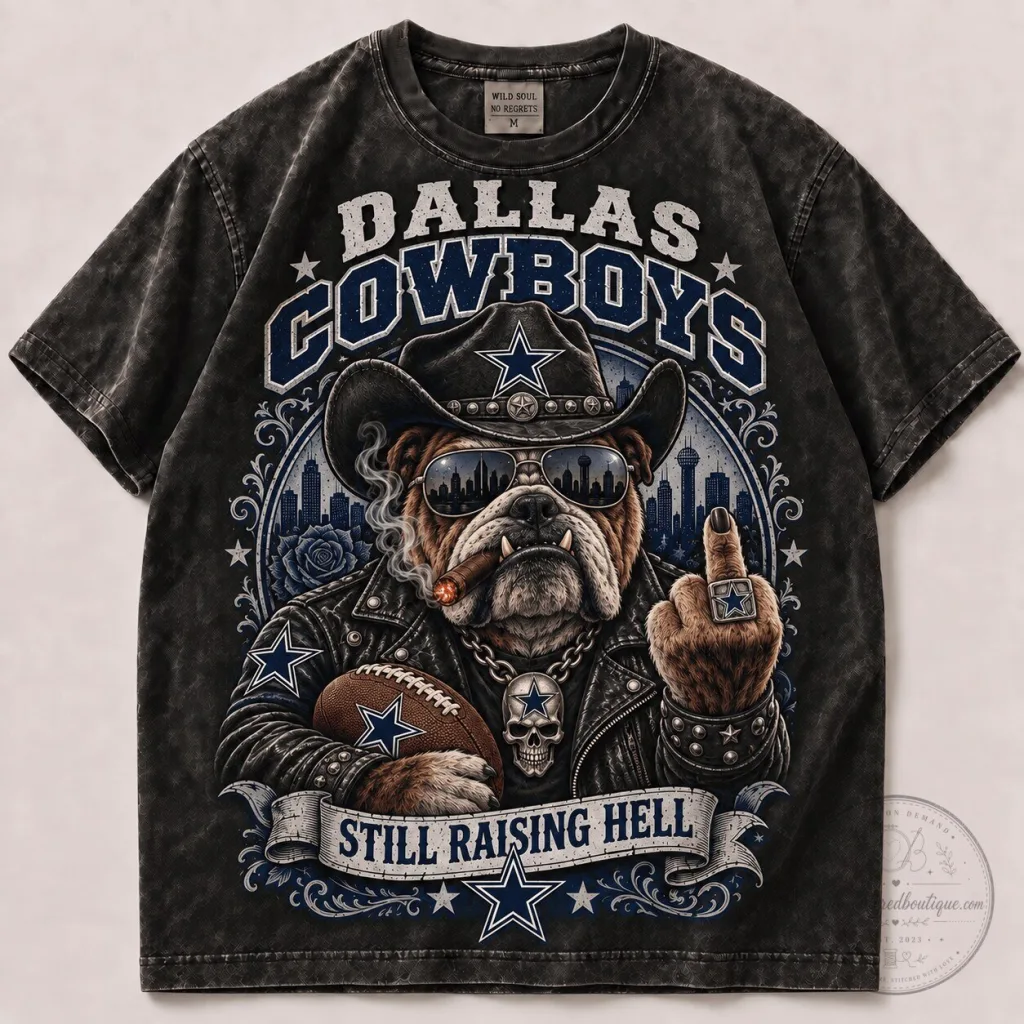 Dallas Cowboys Shirt Vintage Bulldog Football Fan T-Shirt Dallas Cowboys Shirt Vintage Bulldog Football Fan T-Shirt
