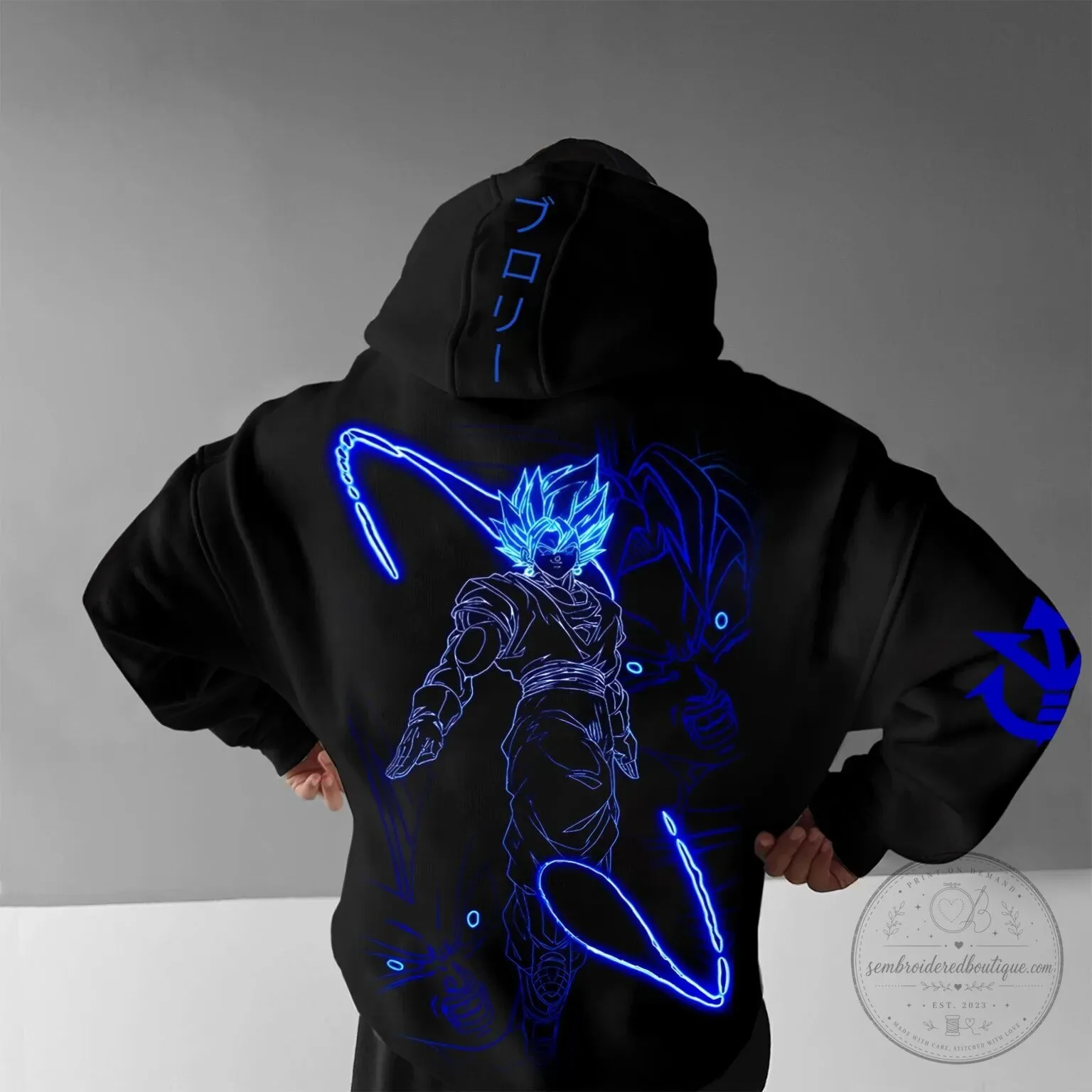 Dragon Ball Super Broly Super Saiyan Blue Glow Art Hoodie