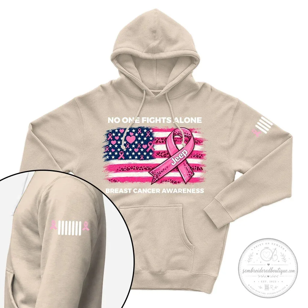 Breast Cancer Awareness Jeep No One Fights Alone Pink T-Shirt 28 Breast Cancer Awareness Jeep No One Fights Alone Pink T-Shirt