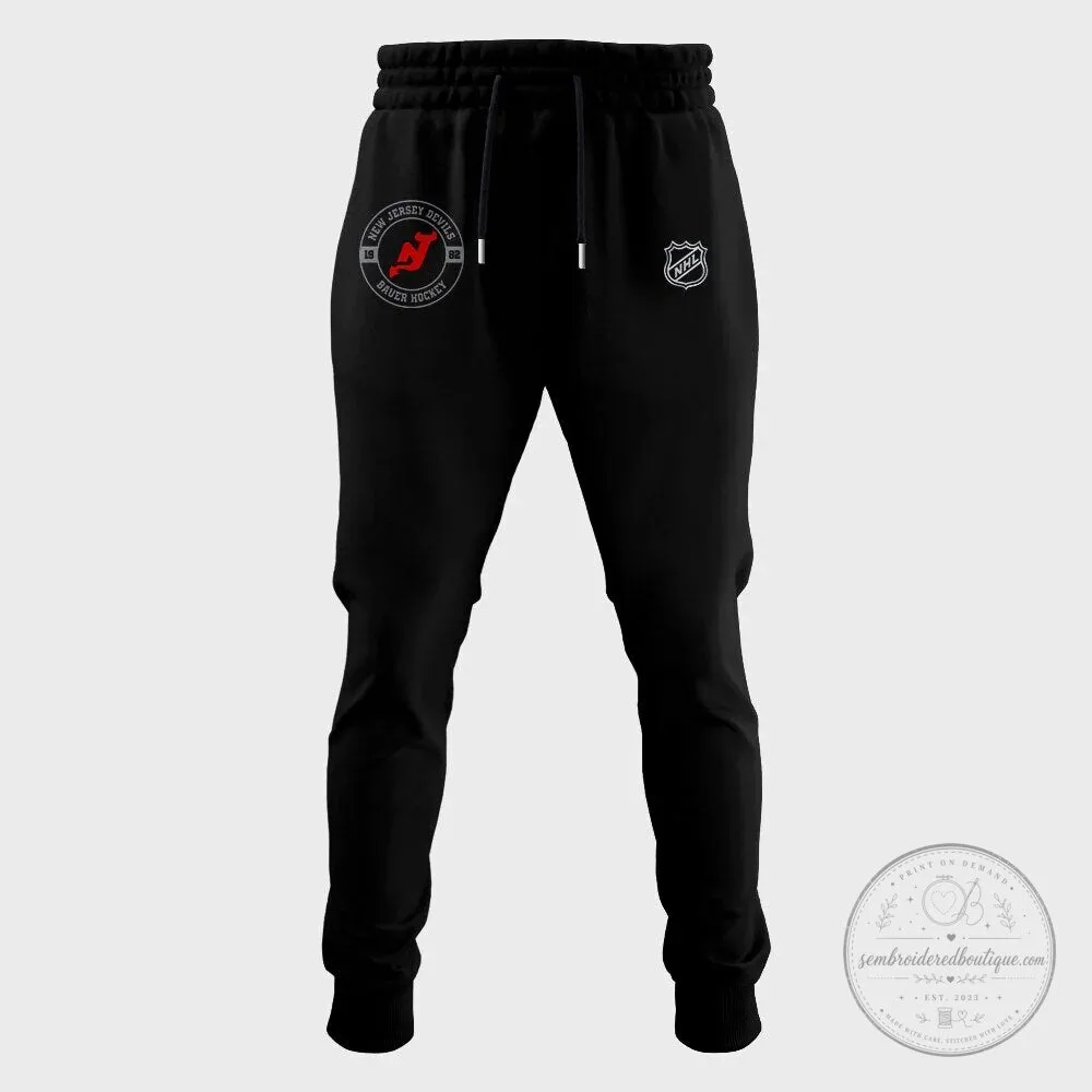 New Jersey Devils Bauer Hockey Logo Black Pullover Hoodie 8 New Jersey Devils Bauer Hockey Logo Black Pullover Hoodie