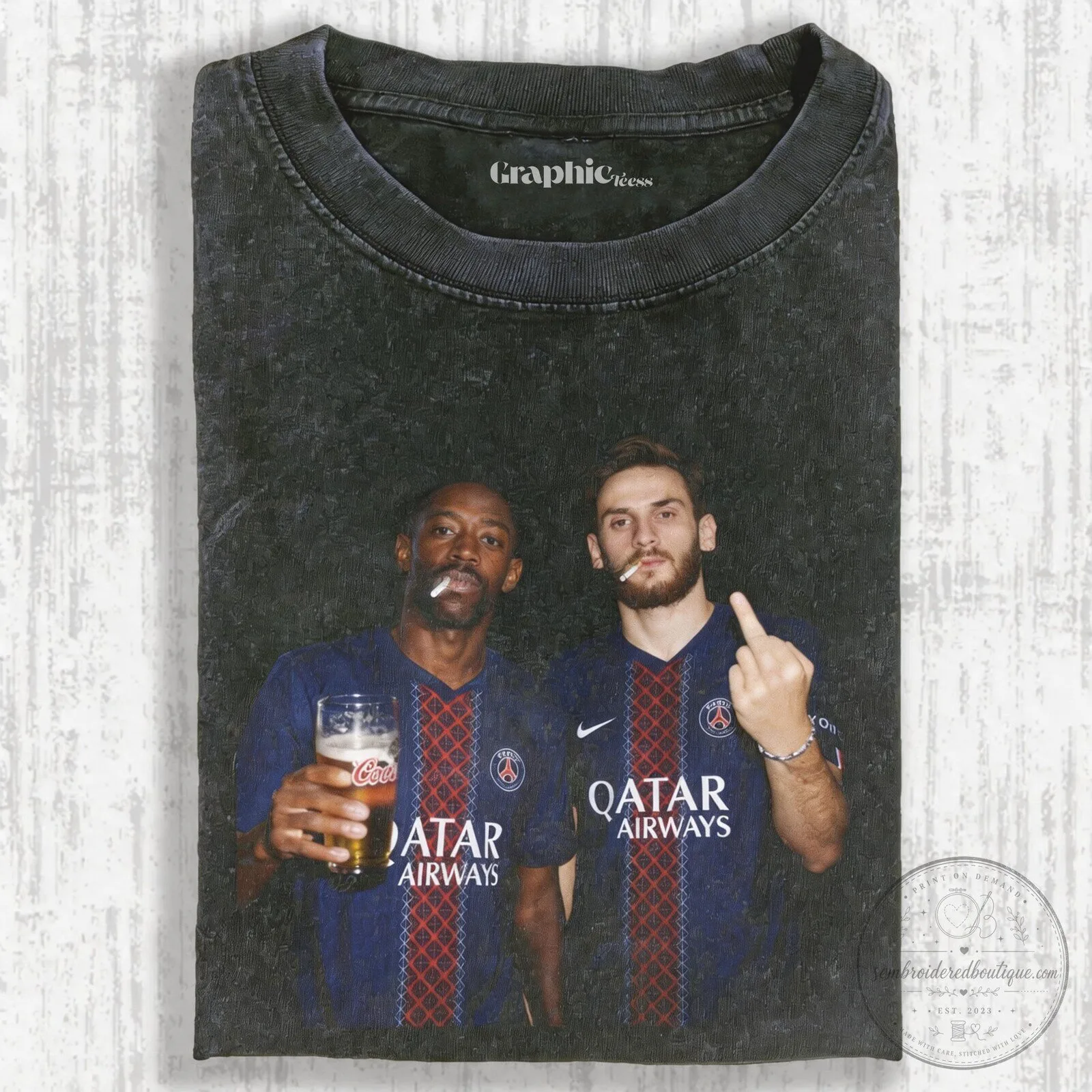 Graphic Tee featuring Ousmane Dembélé, Football Star