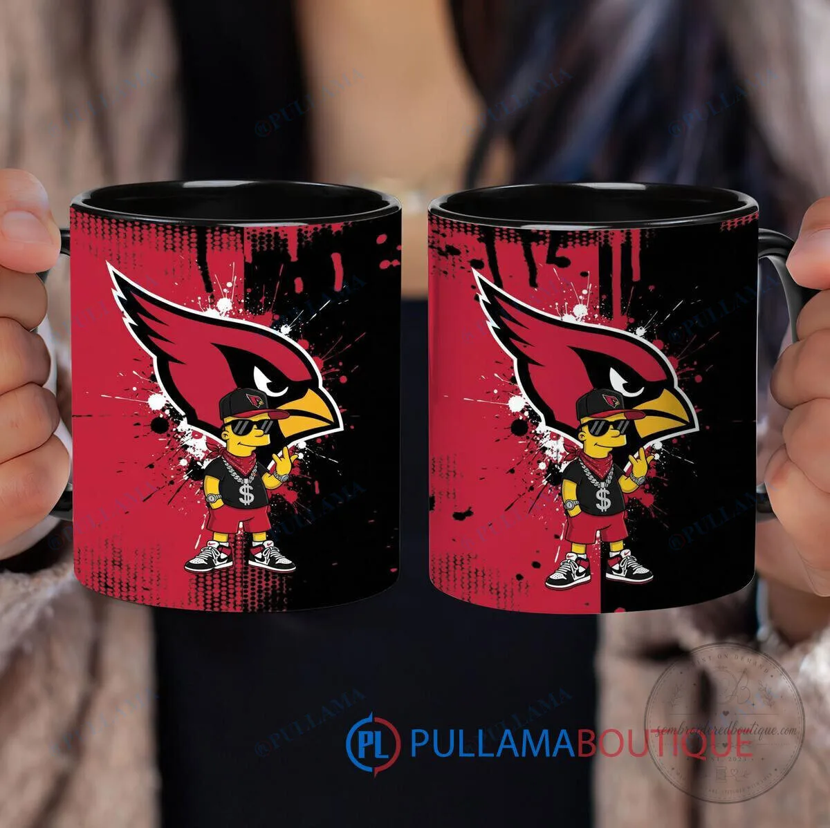 Arizona Cardinals Bart Simpson The Simpsons Funny Football Team Mug