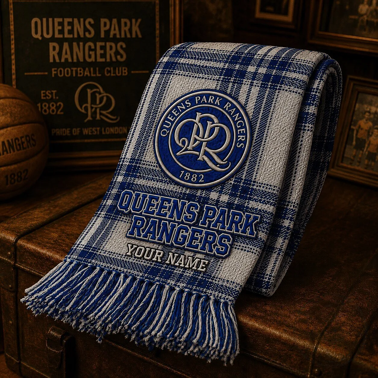 Alice in Chains What You're Scared to See Rock Band Sneakers 4 Queens Park Rangers Football Club Personalized Fan Scarf