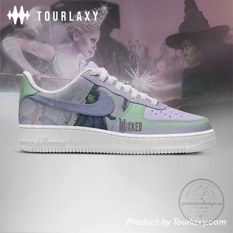 Wicked For Good Musical Purple and Green Custom Printed Shoes 9 Wicked For Good Musical Purple and Green Custom Printed Shoes