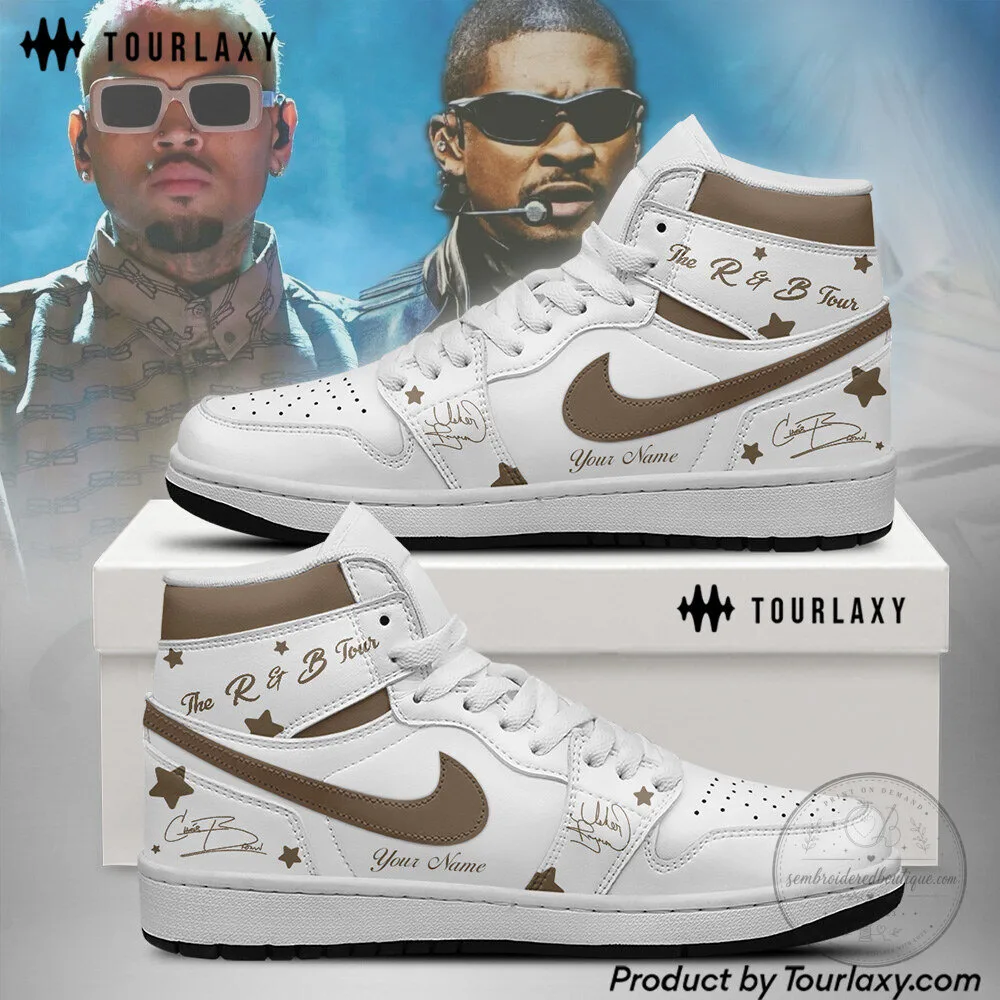 Chris Brown Usher The R&B Tour High Top Sneakers
