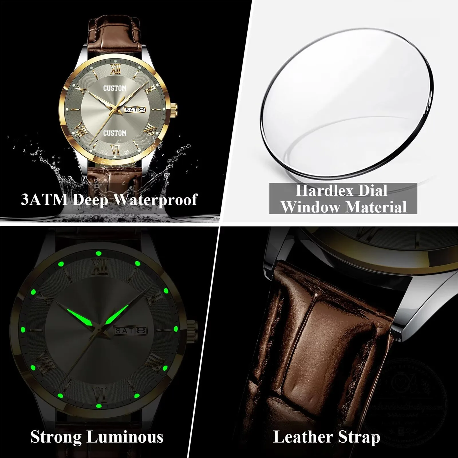 Harley-Davidson Motor Cycles Custom Name Elegant Fashion Leather Men Watch 24 Harley-Davidson Motor Cycles Custom Name Elegant Fashion Leather Men Watch