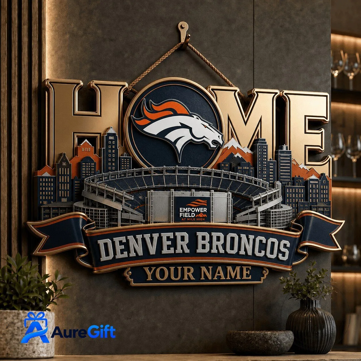 Denver Broncos Empower Field At Mile High Stadium Home Wall Art Plaque 5 Denver Broncos Empower Field At Mile High Stadium Home Wall Art Plaque