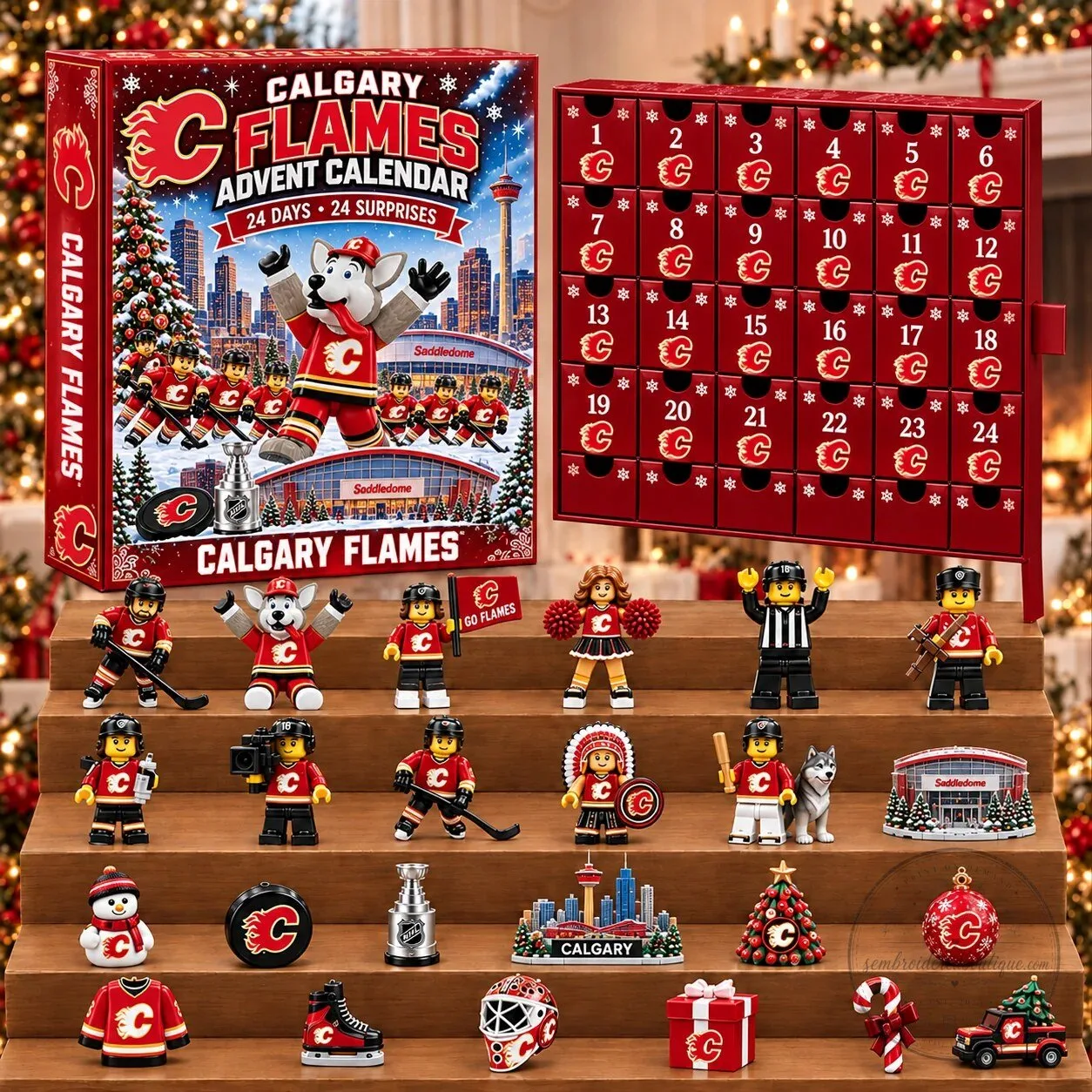 Calgary Flames NHL Hockey Team 24-Day Surprise Countdown Advent Calendar