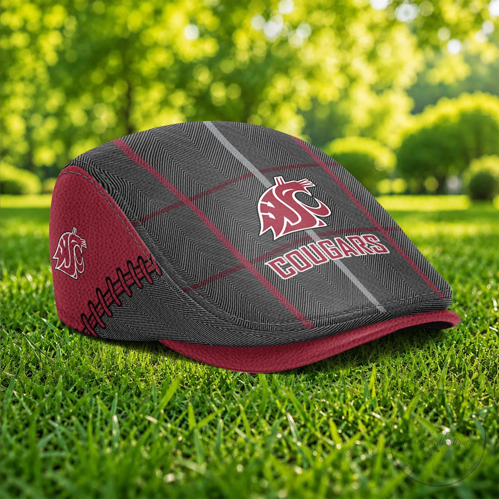 Washington State Cougars NCAA Golf Flat Cap, Classic Ivy League Style Cap Hat 9 Washington State Cougars NCAA Golf Flat Cap, Classic Ivy League Style Cap Hat