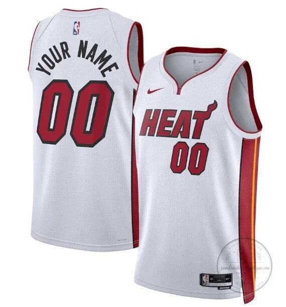 Miami Heat Association Edition Custom Name and Number Basketball Jersey
