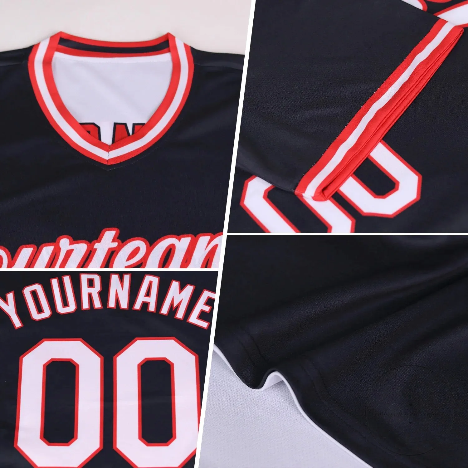 Custom Black and White Reversible Baseball Jersey with Gold Trim 13 Custom Black and White Reversible Baseball Jersey with Gold Trim