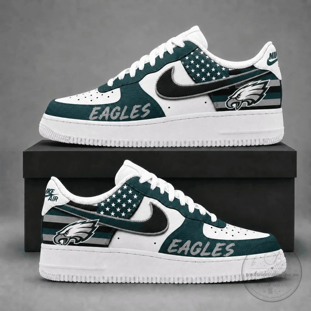 Philadelphia Eagles American Flag Pattern Custom Shoes 35 Philadelphia Eagles American Flag Pattern Custom Shoes