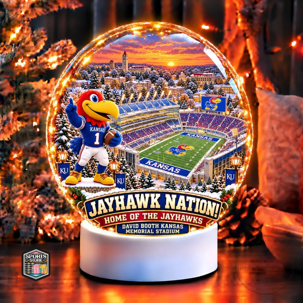 Kansas Jayhawks David Booth Memorial Stadium Jayhawk Nation Light-Up Ornament Kansas Jayhawks David Booth Memorial Stadium Jayhawk Nation Light-Up Ornament