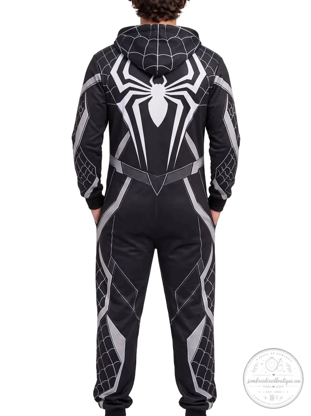 Spider-Man Venom Black White Costume Cosplay Marvel Comics Hoodie 9 Spider-Man Venom Black White Costume Cosplay Marvel Comics Hoodie