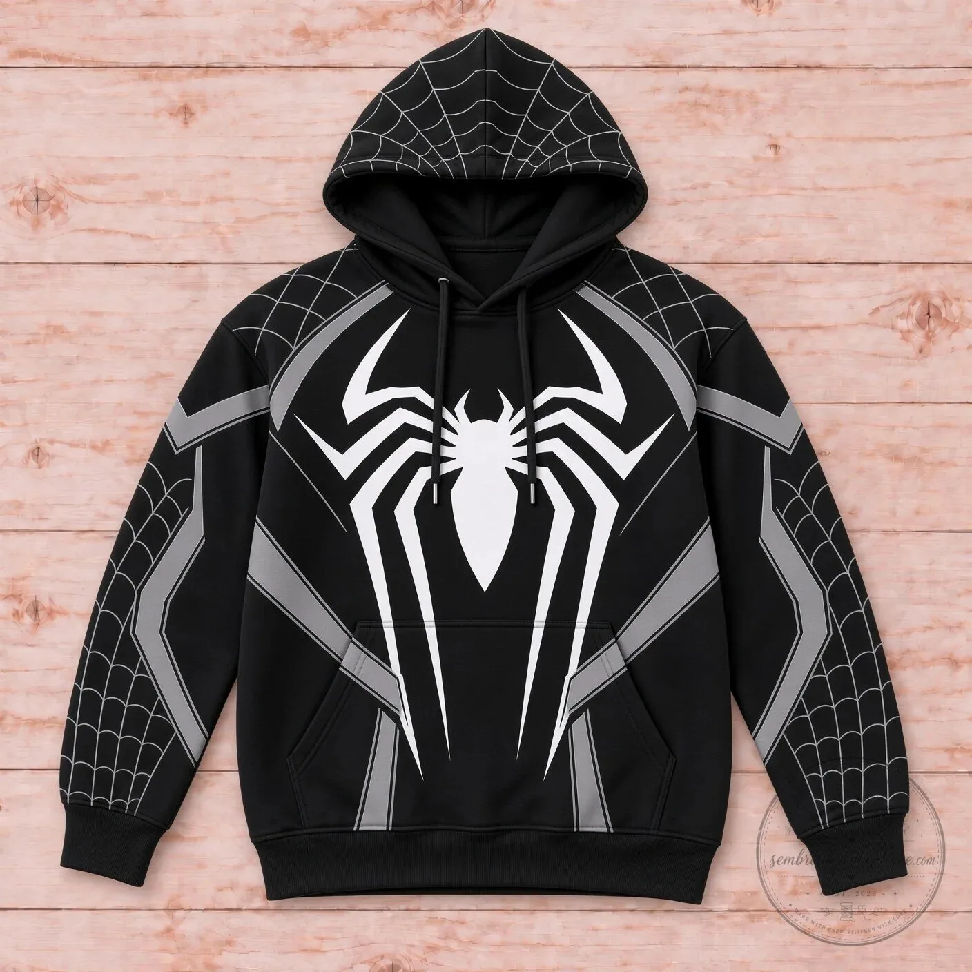 Spider-Man Venom Black White Costume Cosplay Marvel Comics Hoodie 10 Spider-Man Venom Black White Costume Cosplay Marvel Comics Hoodie