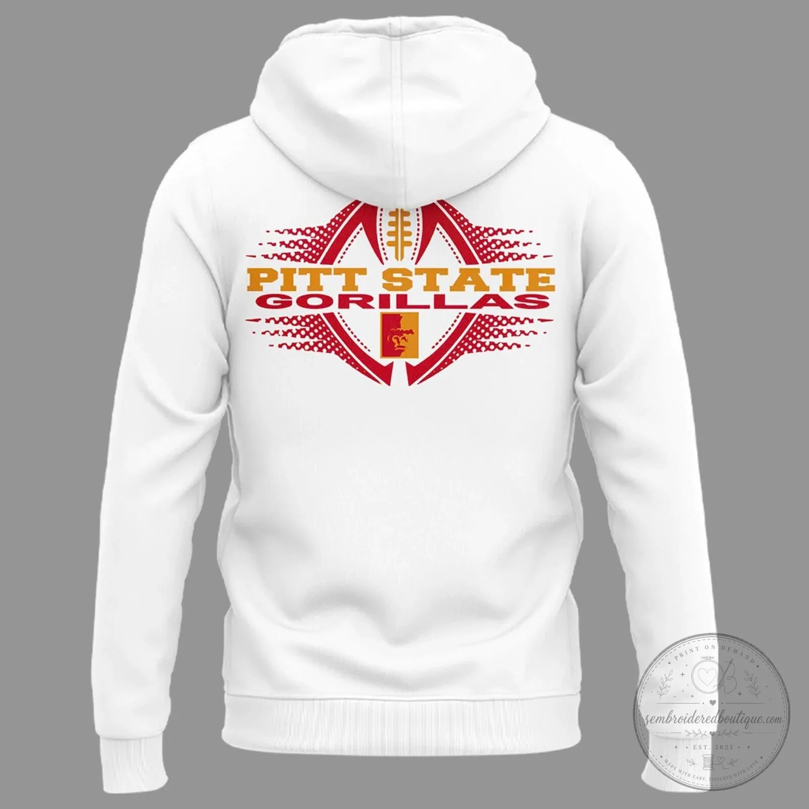 Vintage 1950 Pittsburg State Gorillas Football Team Hoodie 8 Vintage 1950 Pittsburg State Gorillas Football Team Hoodie
