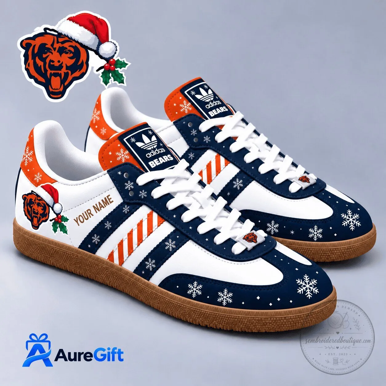 Chicago Bears NFL Christmas Personalized Name Samba Shoes Gift for Fan 5 Chicago Bears NFL Christmas Personalized Name Samba Shoes Gift for Fan