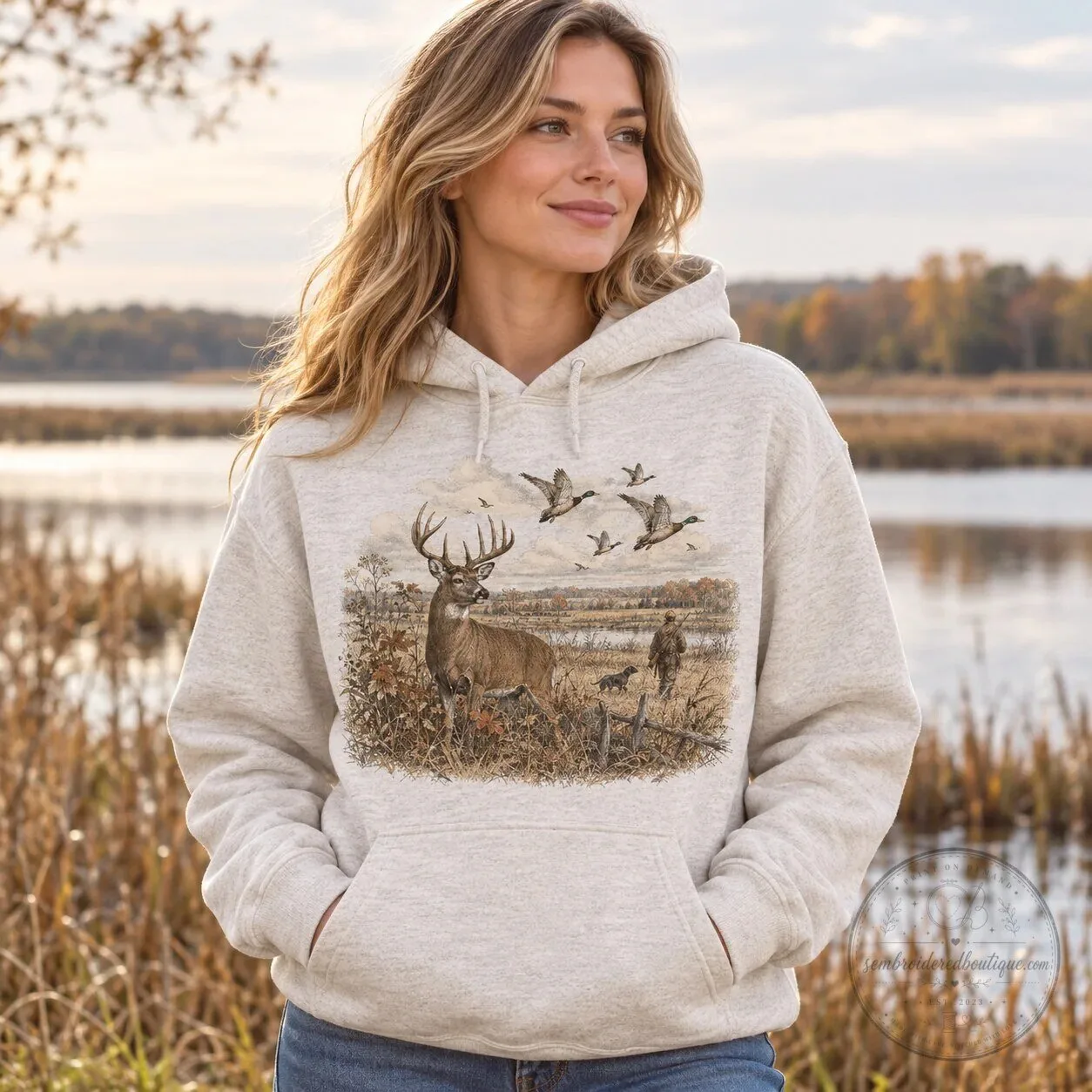 Whitetail Buck and Waterfowl Hunter Outdoor Hoodie 13 Whitetail Buck and Waterfowl Hunter Outdoor Hoodie