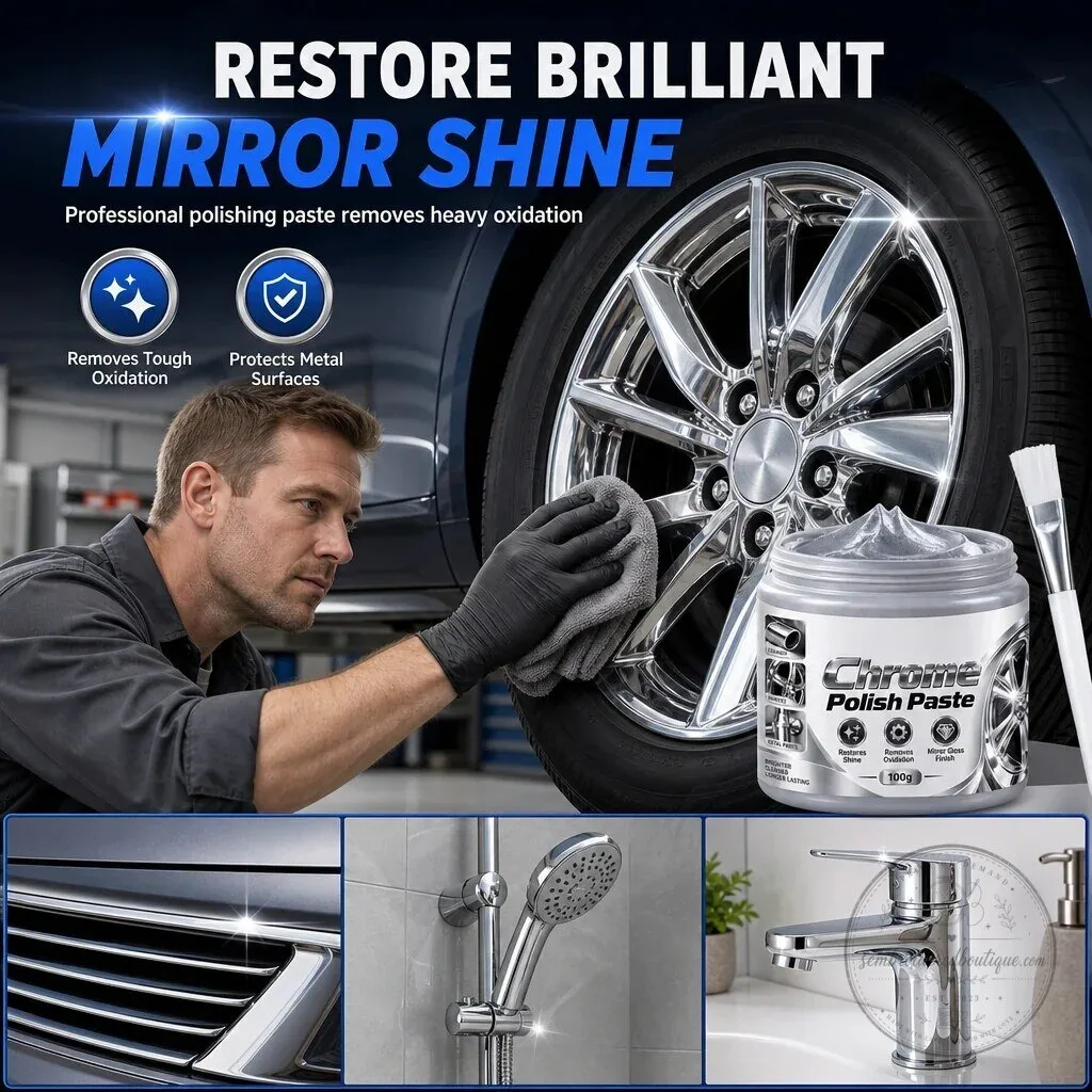 Chrome Polish Paste Metal Restorer for Mirror Shine