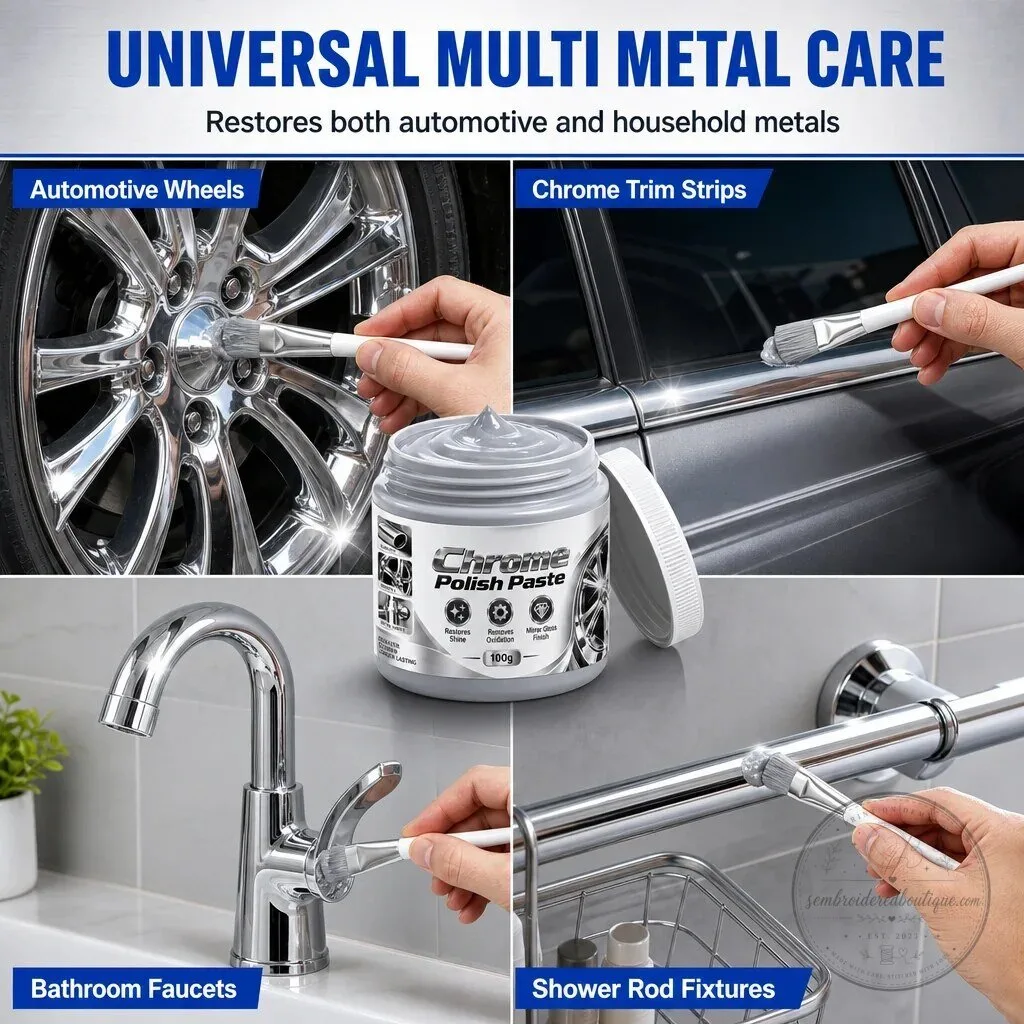 Chrome Polish Paste Metal Restorer for Mirror Shine 14 Chrome Polish Paste Metal Restorer for Mirror Shine