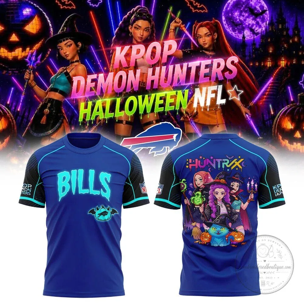 Buffalo Bills K-Pop Demon Hunters Halloween Football Jersey 4 Buffalo Bills K-Pop Demon Hunters Halloween Football Jersey