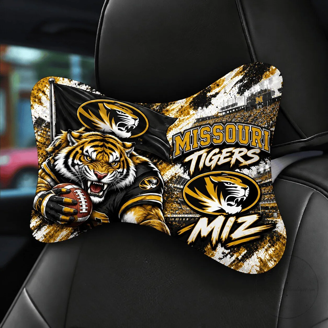 Missouri Tigers Football Mascot Car Seat Headrest Pillow